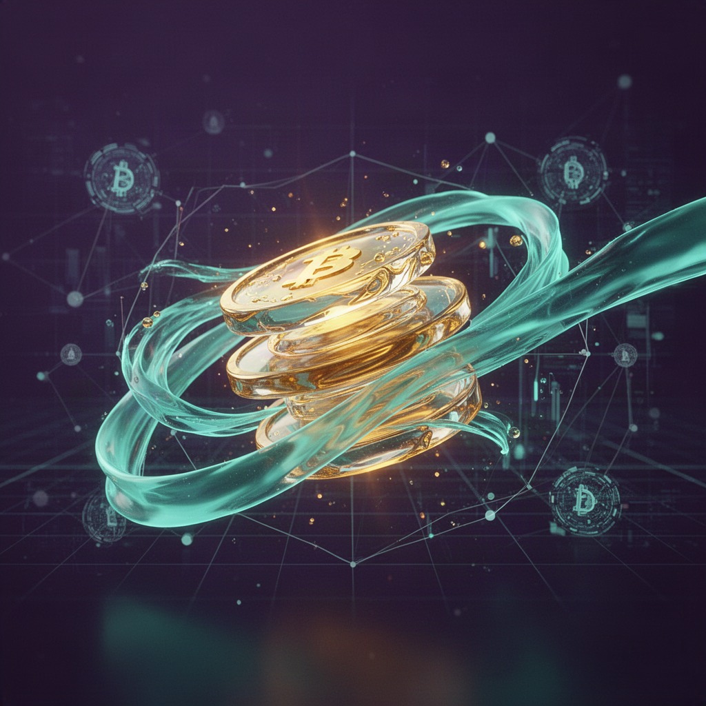 Illustration representing the PancakeSwap decentralized exchange and its token swap interface